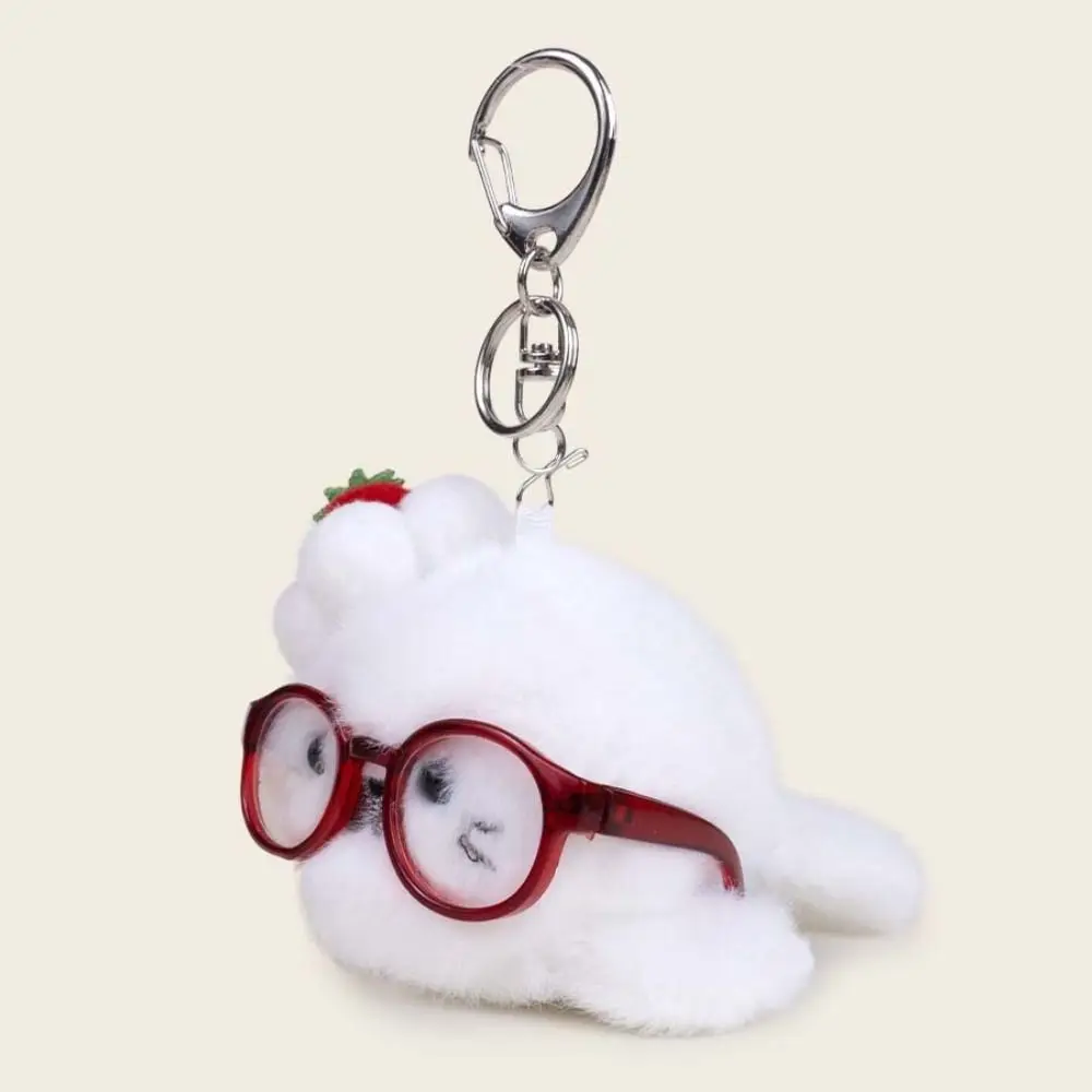 Simulation Little Seal Fun Decorations Hanging Ornament Glasses Seal Keychain Cartoon Stuffed Animal Pendant Jewelry Gift