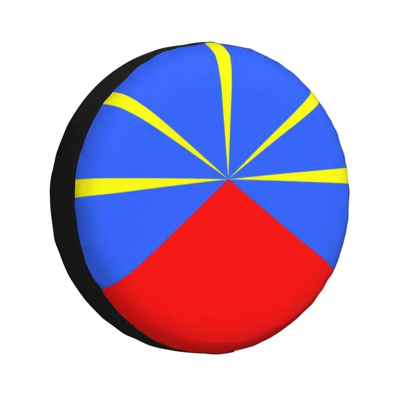 Custom 974 Reunion Island Flag Spare Tire Cover for Toyota Reunionese Proud 4x4 SUV Car Wheel Protectors 14