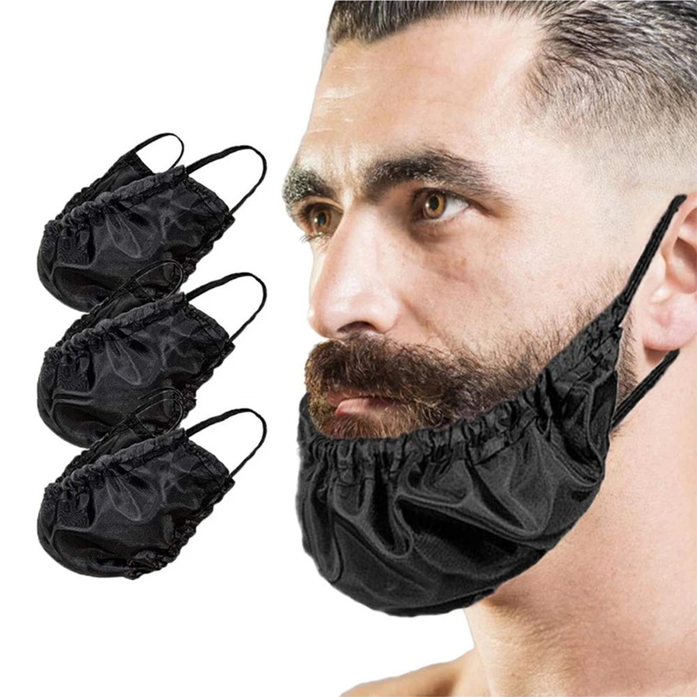 1/3 Pcs Soft Guard Facial Bandana Beard Covers Caps Adjustable For Men