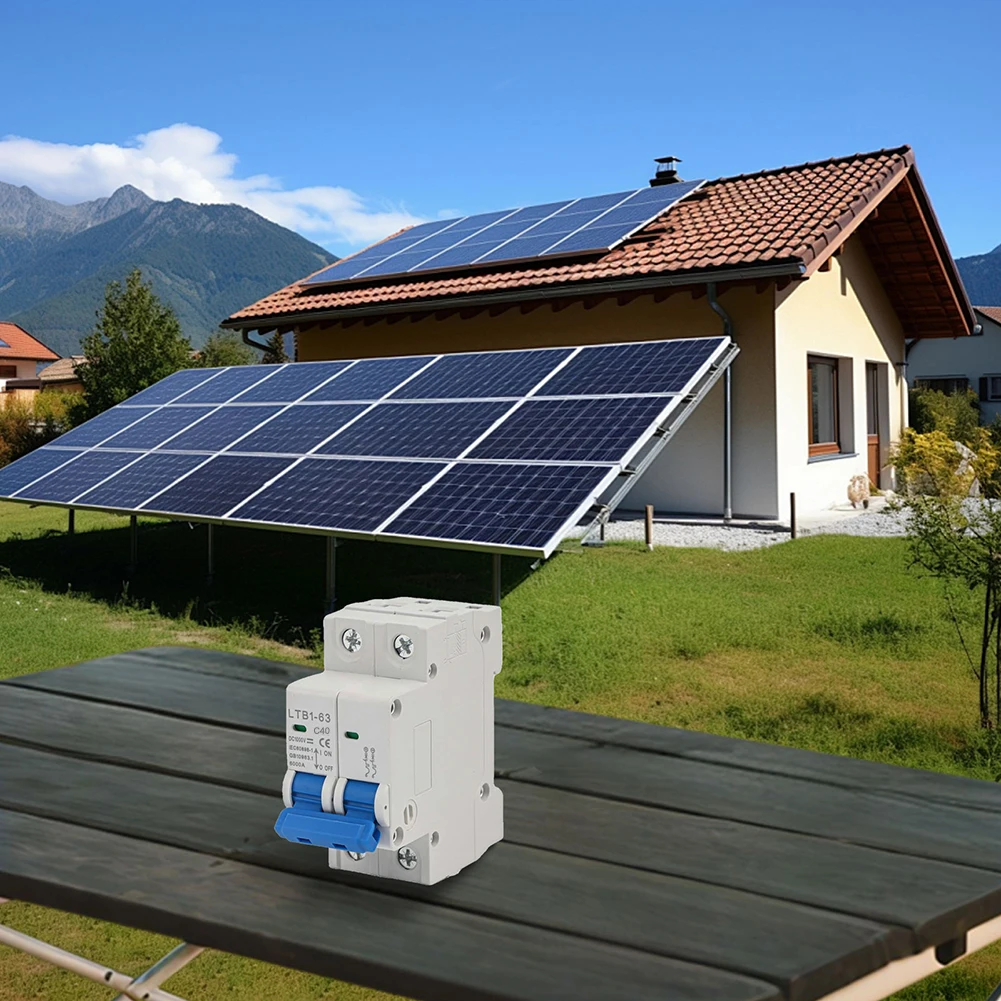 

40A DC Circuit Breaker 2P 1000V for Solar PV Disconnect Switch with Flame Retardant Housing and DIN Rail Mount