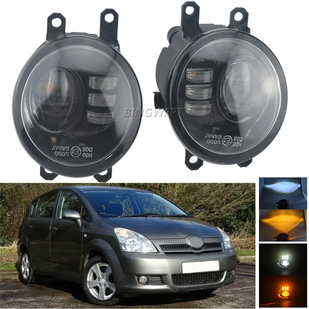 Six Option Daytime Running Lights H8/H11 Interface 12V For Toyota Verso 2003-2014 Fog Light Headlights