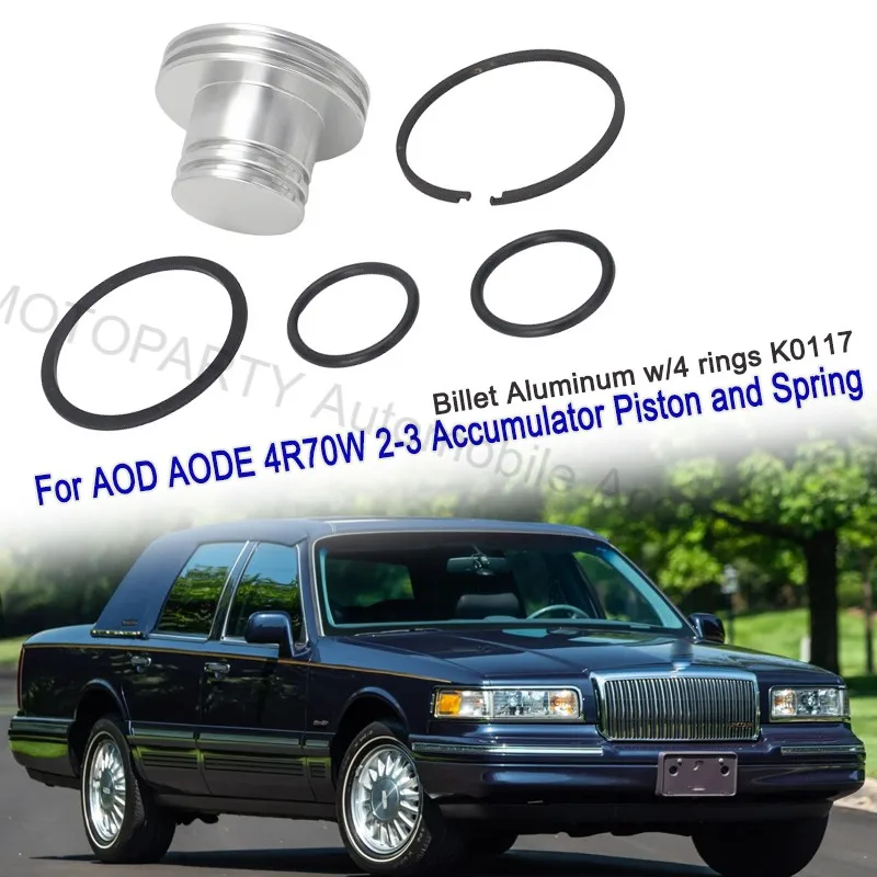 Pistón y resorte de acumulador Fit AOD AODE 4R70W 2-3 con 4 anillos K0117 para Ford Econoline Van, Econoline Wagon, Thunderbird, Explorer