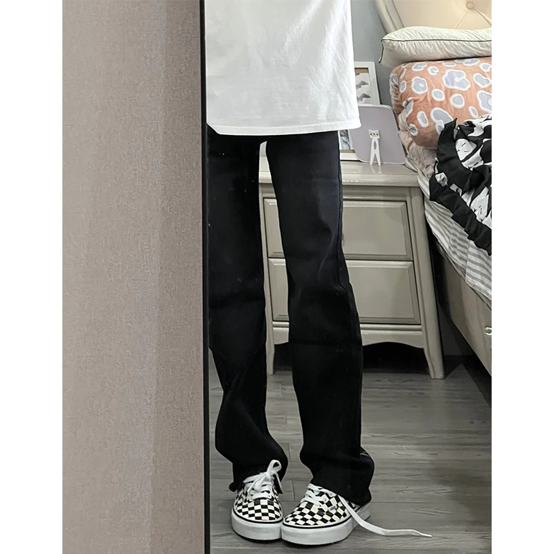 

Bla Slim Fit Straight Leg Jeans Men's Summer Thin CleanFit Elastic Pants Lengthening Legs Micro Flared Jeans Knife