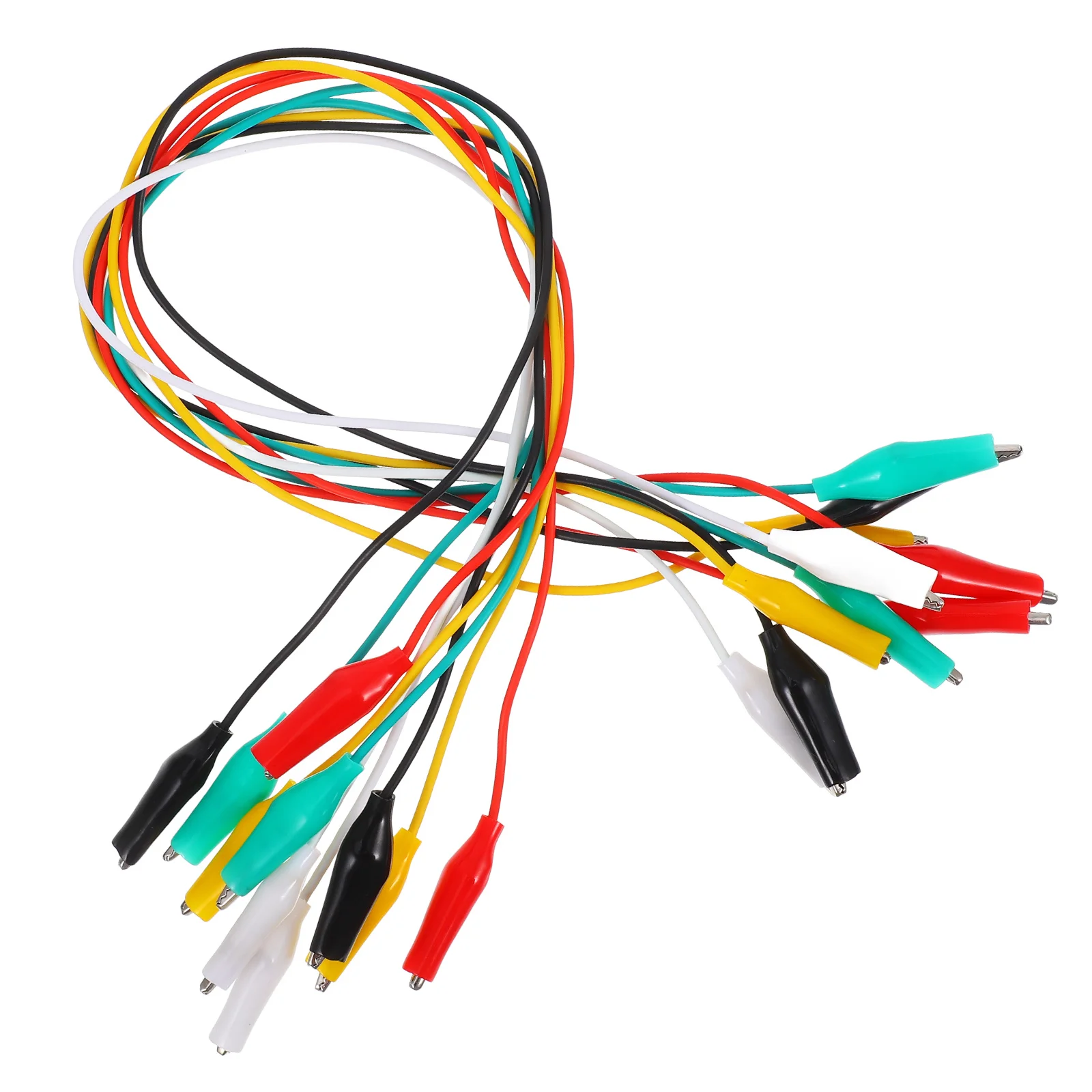 

10Pcs Alligator Clip Test Leads Dualhead Design Secure Grip Electrical Clips for Automotive Electronic Parts Testing