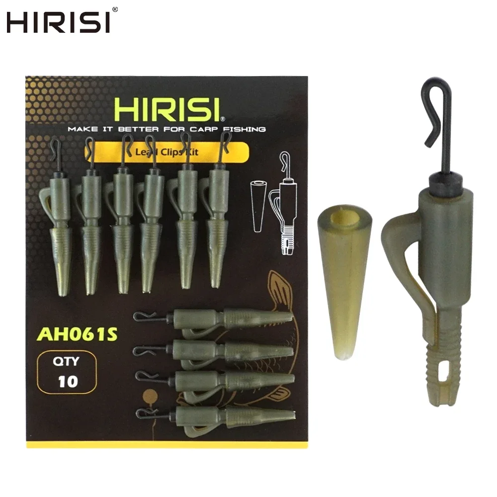 10 conjuntos de clipes de chumbo híbrido de mudança rápida com cone de borracha traseira anti emaranhado manga terminal de pesca equipamento acessórios de pesca de carpa