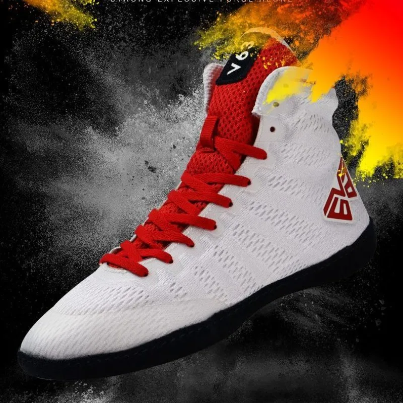 2026 Best Selling Wrestling Shoes for Men Non-Slip Gym Training Shoe Big Size 46 Man Fighting Shoes Mid-Top Boxing Sneakers Men