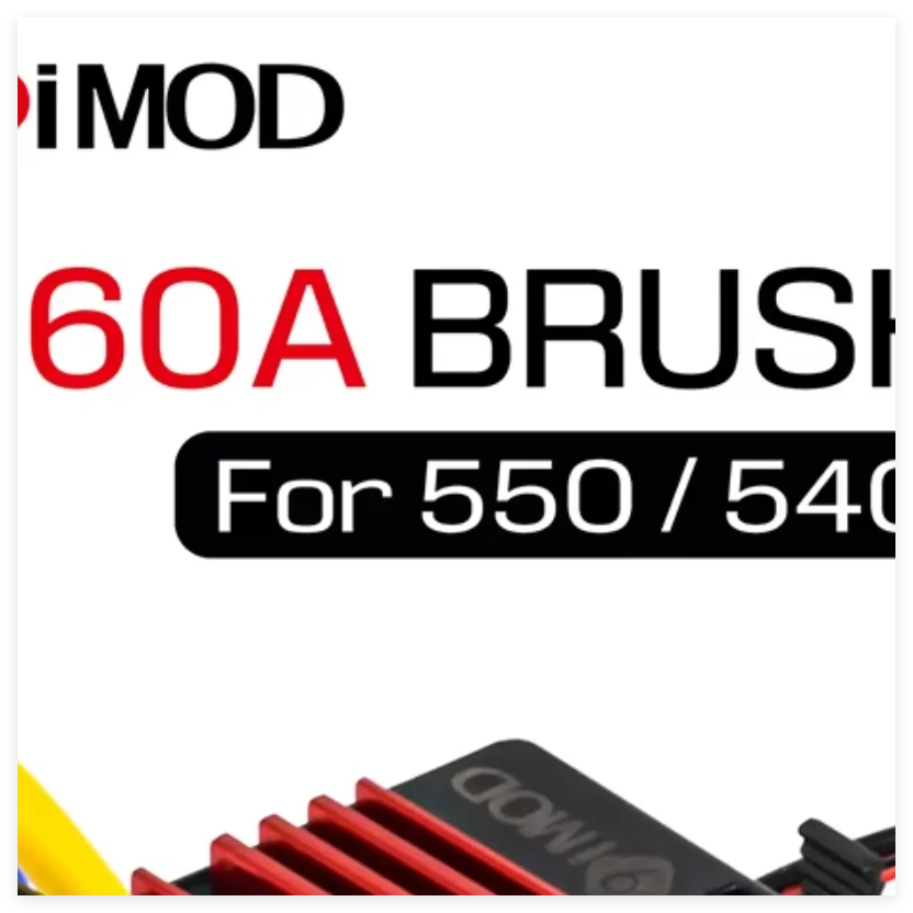 

9IMOD 60A Матовый ESC IP65 Водонепроницаемый 5 В/2 А 2-3S для двигателей 550 540 для 1/10 RC Гусеничный автомобиль