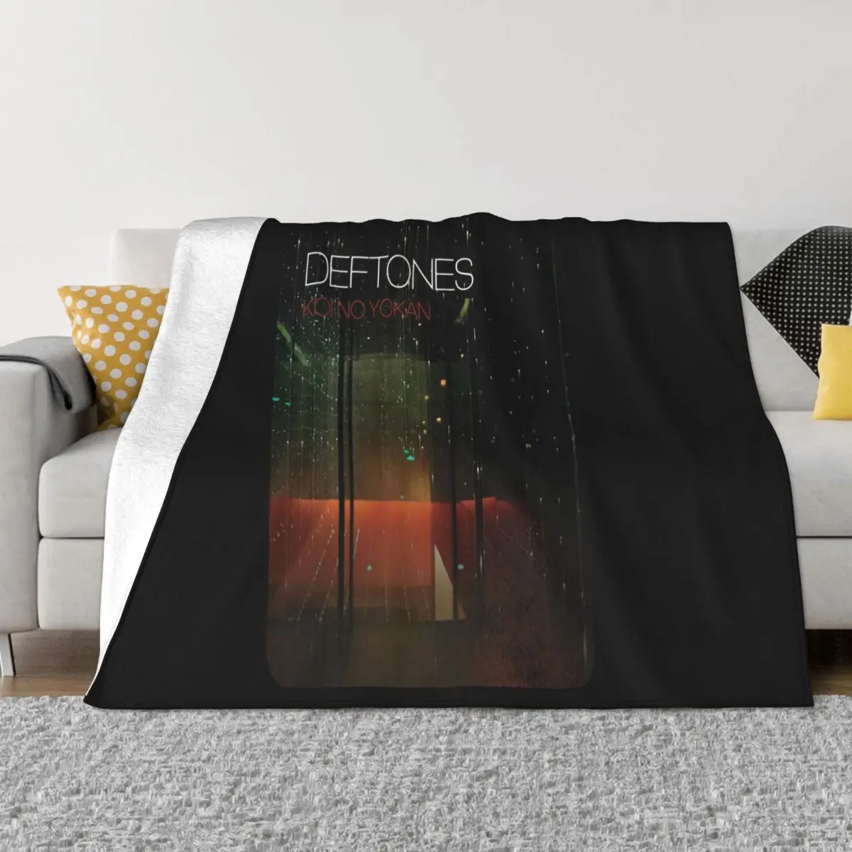 Deftones Koi No Yokan Tour 2012 New Black Creative Cotton Designs Kawaii Cute Farmhouse Geek Throw Blanket