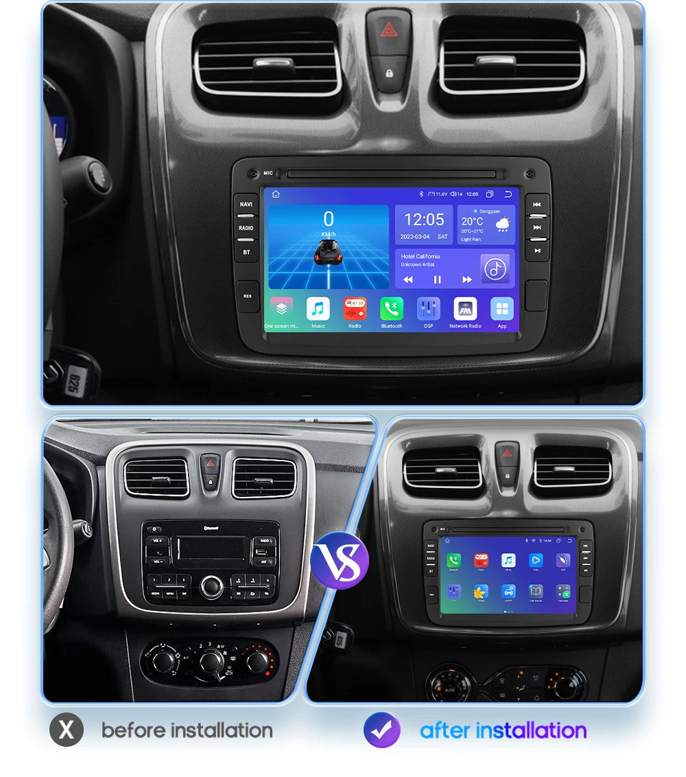 Android Car Radio for Renault Dacia Sandero Duster Captur Logan Multimedia Android Auto Carplay Car Intelligent Screen Player