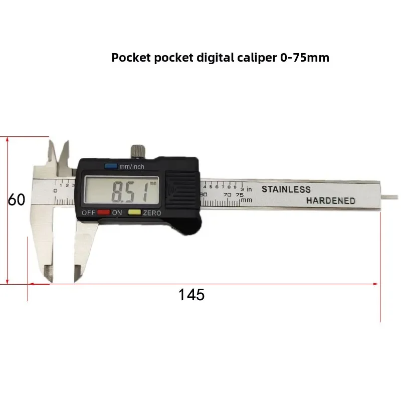 Pocket sized and compact digital caliper 0-50-75-100mm electronic gaming standard caliper 0-150 high precision 0.01