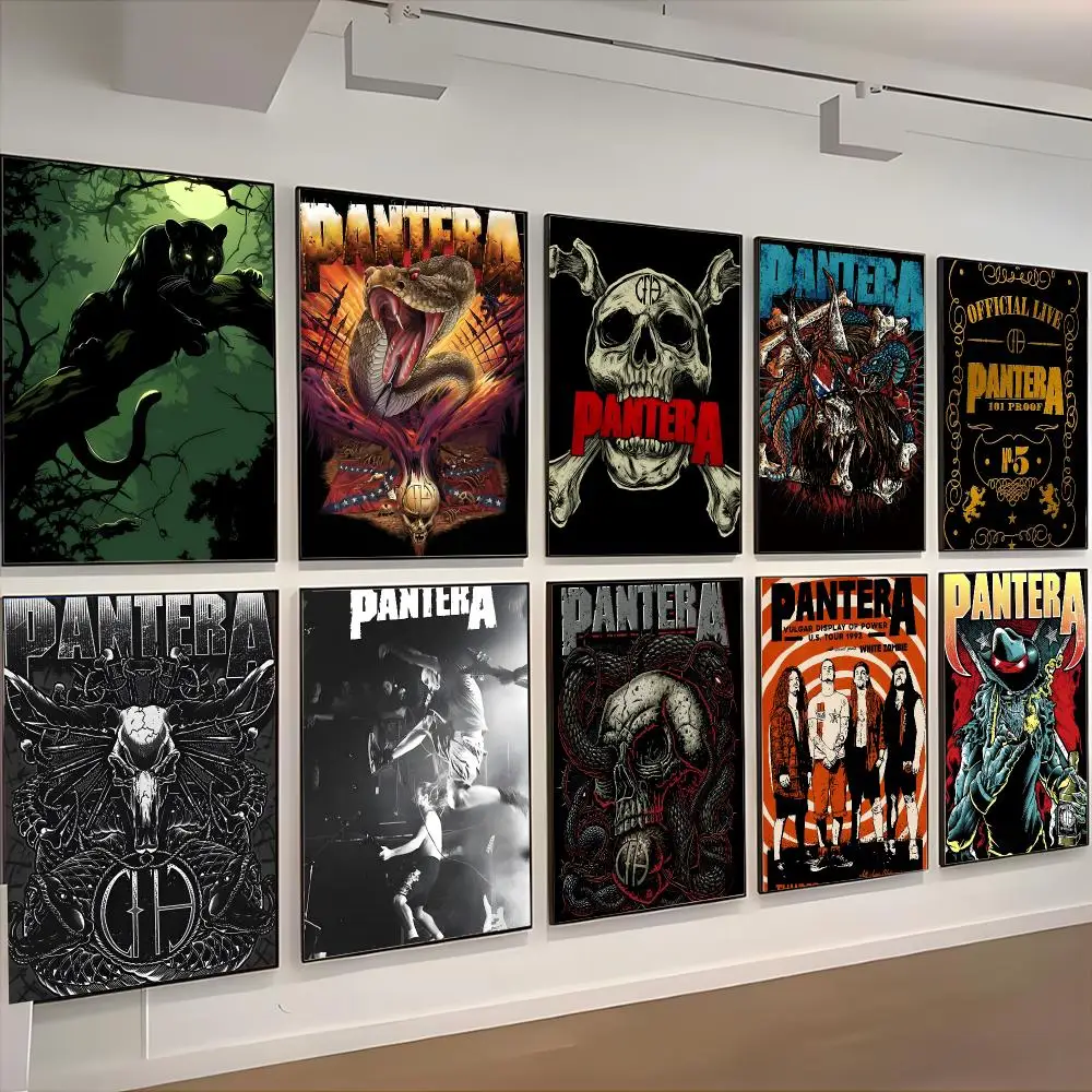 Groove P-Pantera Poster Retro Kraft Paper Sticker DIY Room Bar Cafe Aesthetic Art Wall