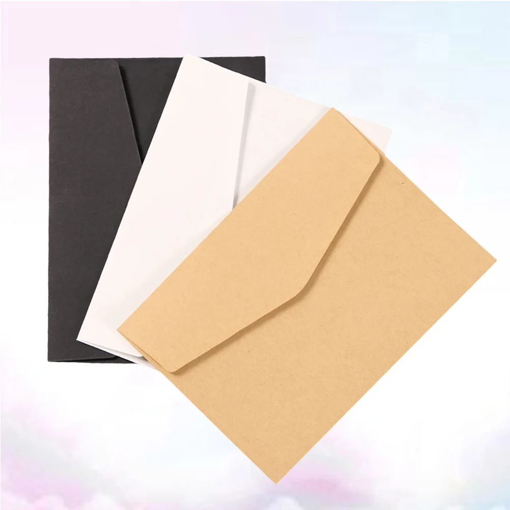 

24pcs Kraft Paper Envelopes White Greeting Card Wedding Anniversary Baby Shower Graduation Party Postcard Business for Festival