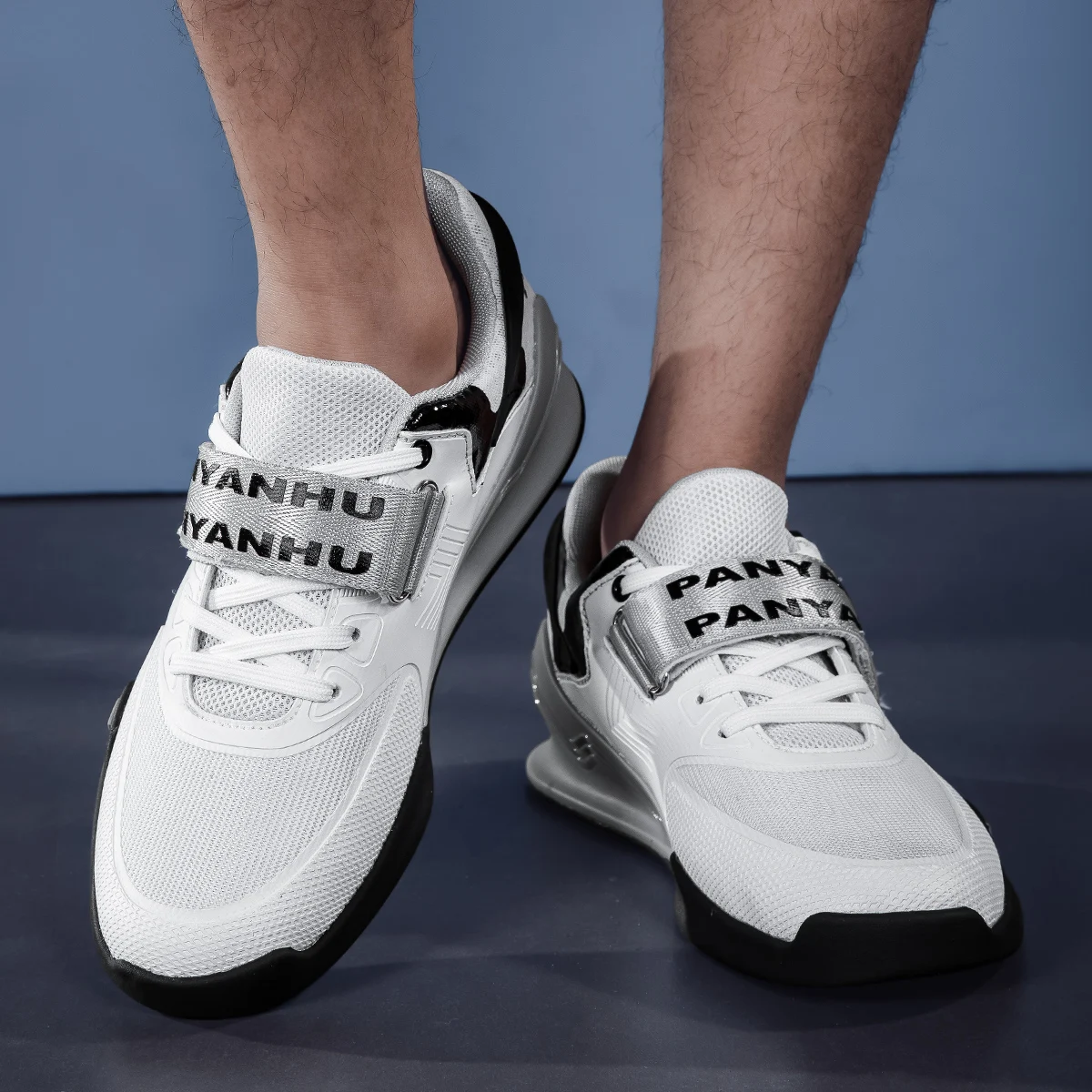 Professional Squat Shoes Men's Indoor Fitness Hard Pull Shoes Comprehensive Training Strength Weightlifting Shoes 37-46