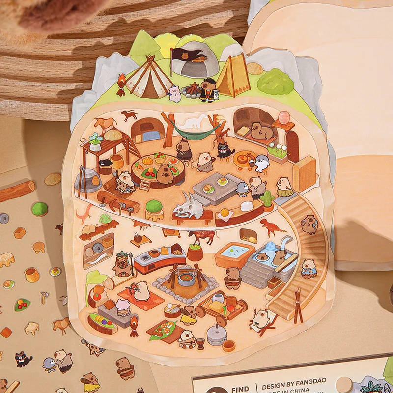 Kawaii العالم تحت الماء ثلاثية الأبعاد رحلة الكهف المشهد ملصق DIY بها بنفسك جيب المقصورة المشهد مهرجان هدية #4