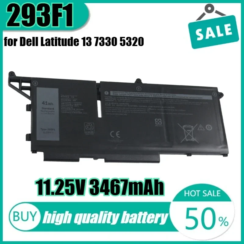 

11,25 В, 41 Втч, 3467 мАч, 293F1, аккумулятор для ноутбука Dell Latitude 13 7330 5320, Rugged Extreme 404T8 8WRCR 01VX5