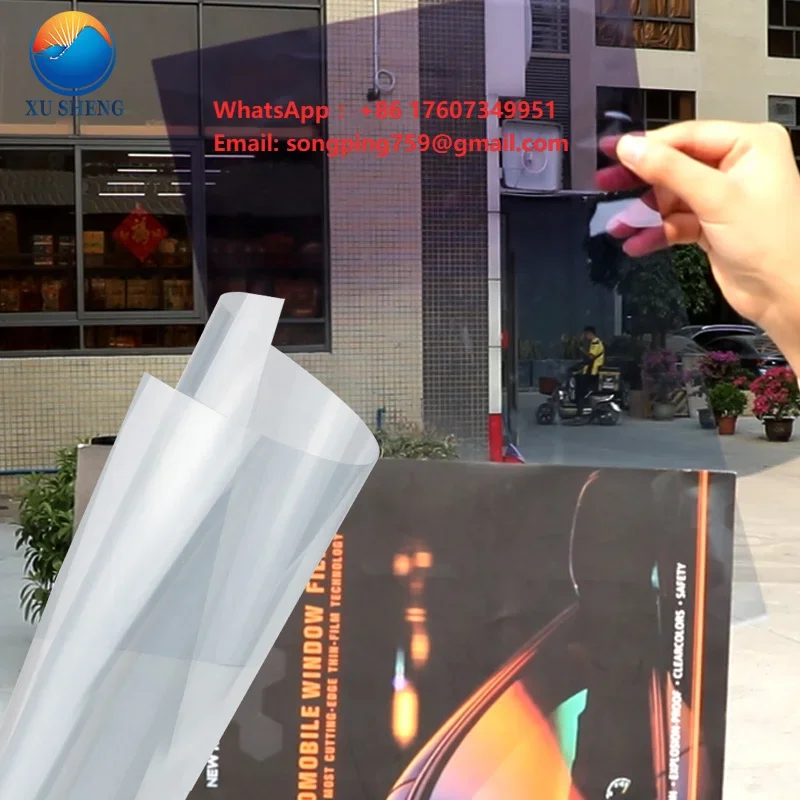 VLT 70% VLT40% Photochromic Chameleon Car Window Tinting Film Solar Car Stickers for Wholesale