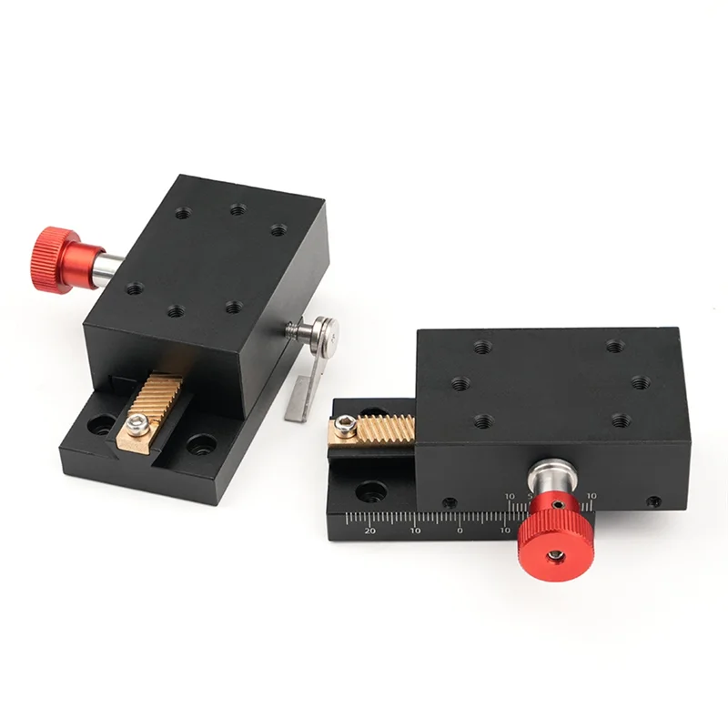 VEHO-X Axis Dovetail Groove Fine Tuning Platform Guided Manual Shift Platform Gear Drive Knob Adjustment Slide