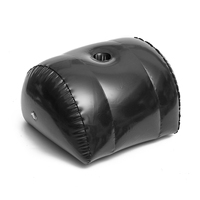 Black semi-circular inflatable pillow, outdoor travel inflatable pillow, can store body inflatable cushion