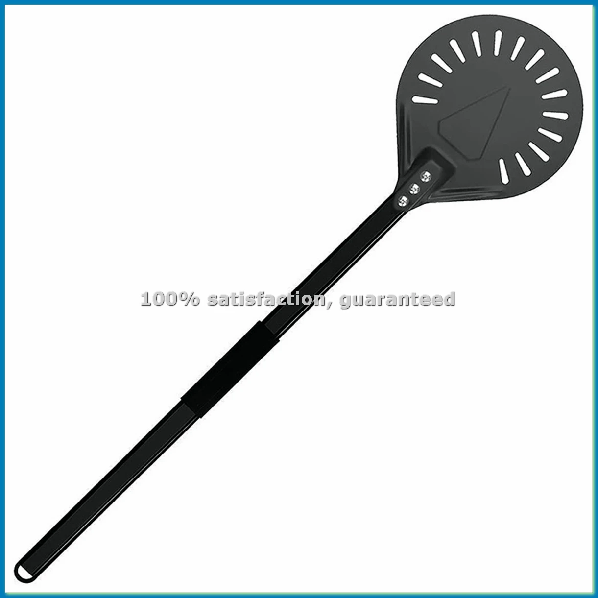 Metal Pizza Turning Peel Oversize Professional Long Round Pizza Tool Aluminum Adjustable Pastry Removable Handle-AT35