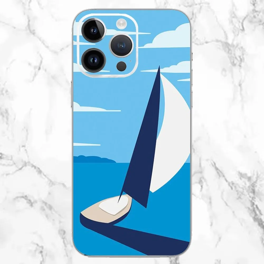 Чехол для телефона «Парусный корабль-лодка» для iPhone 15,14,13,12,11, Pro Max, Plus, Mini, X, XS, XR, 8,7,6,5,5C, S Plus SE, прозрачный мягкий чехол