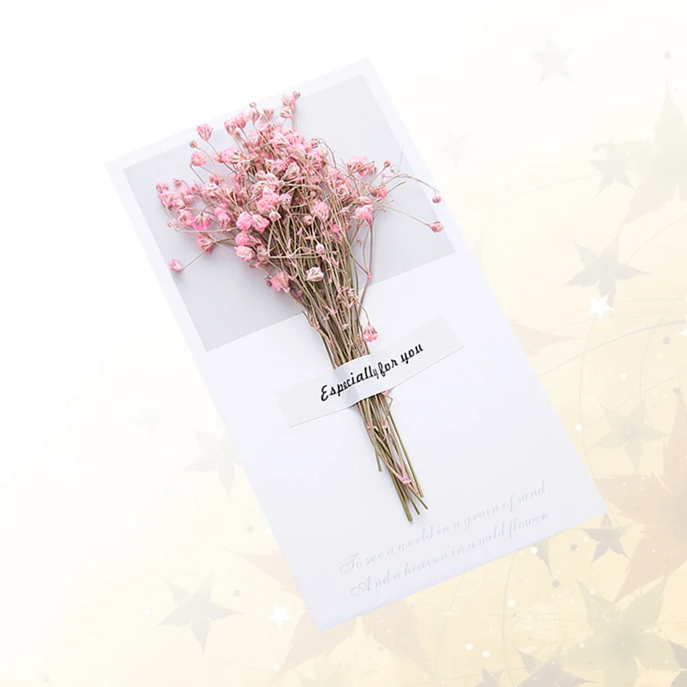 

6Pcs Creative Greeting Cards Handmade Dried Flower Decor Birthday Party Wedding Invitation Decorative Cards Banquet