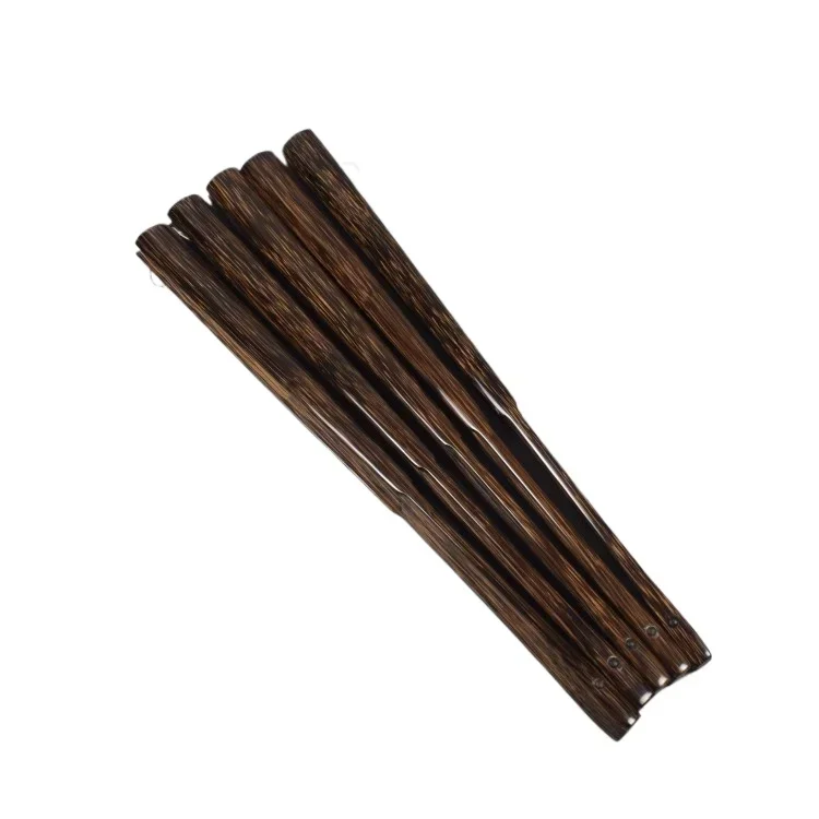 

Hot selling 95 inch old material pure handmade all brown bamboo antique square head antique folding fan