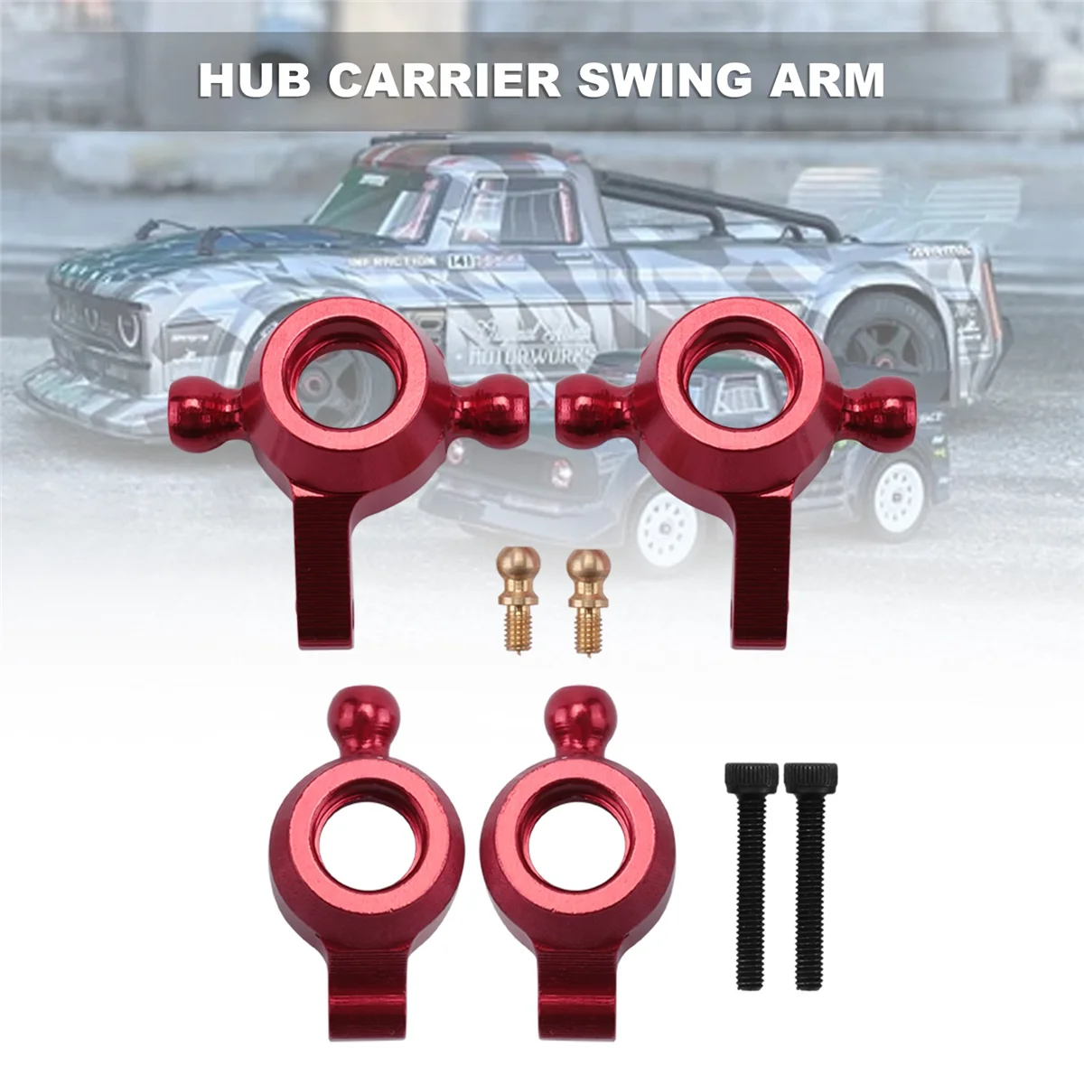 BAAA-12Pcs مجموعة قطع غيار معدنية ترقية محور الناقل سوينغ الذراع ل SG 1603 SG 1604 SG1603 SG1604 UDIRC 1601 1602 1/16 RC سيارة، أحمر