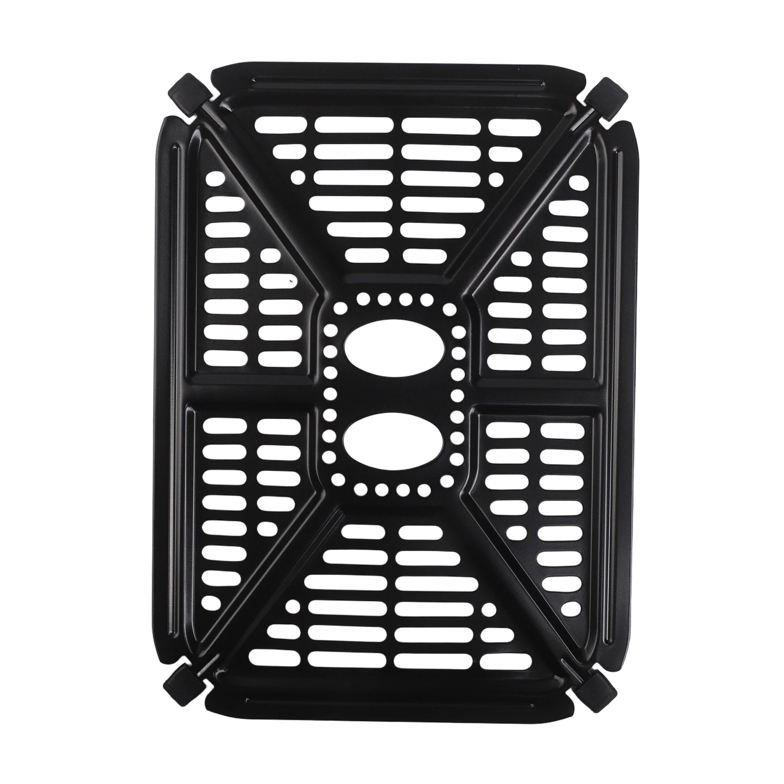 Stainless steel support plate and oil separator frying plate for air fryer double pot accessory enhancing heat circulation