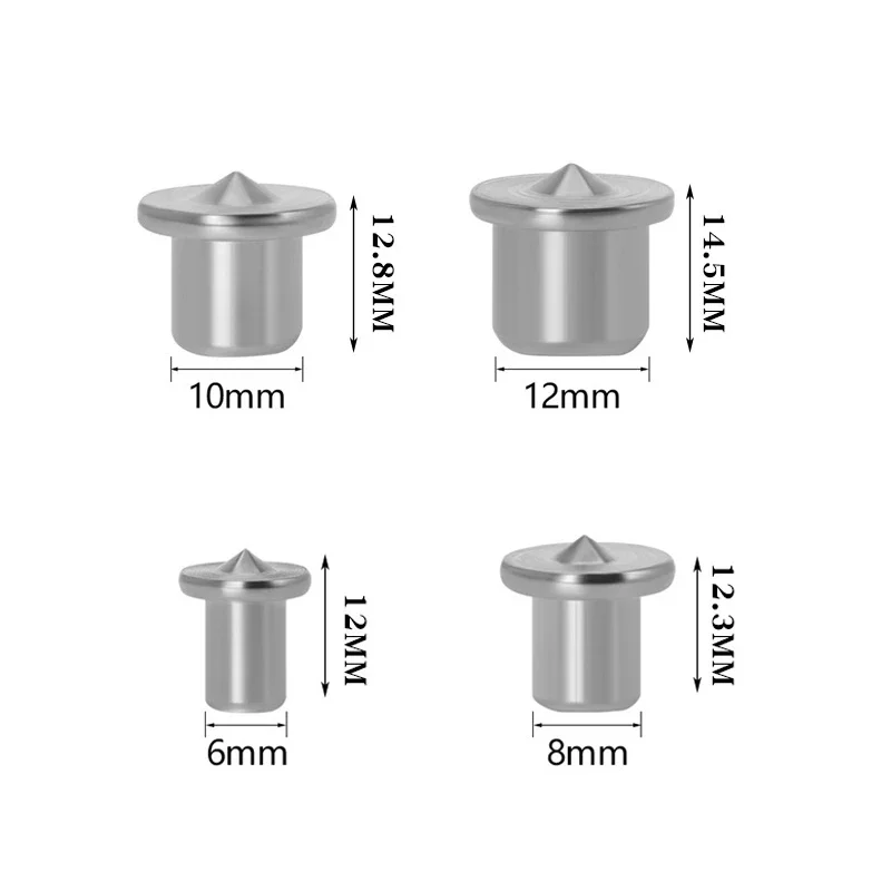 Panel Furniture Positioning Carpentry Log Dowel Tips Round Log Pin Locator Wooden Pin Center Punching Accessories 6/8/10/12mm