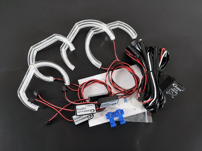 ل BMW E60 E61 M5 Pre LCI 2003 2004 2005 2006 2007 ضوء النهار ممتاز الترا برايت DTM M4 نمط Led عيون الملاك عدة خواتم هالة