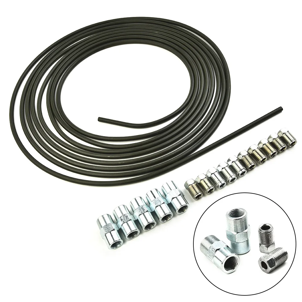 

5m \Brake \Line \Brake \Pipe Steel 4.75 Mm & 10 Screw Connections & 5 Connectors \Brake \Line \Car Auto Accessories Parts