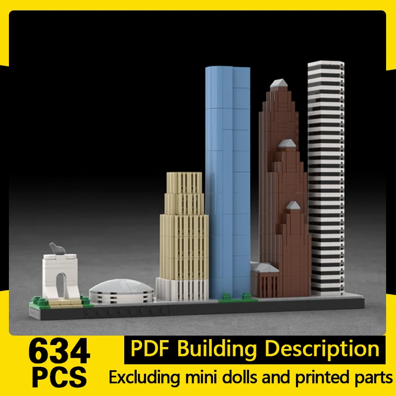

City Street View Model MOC Building Bricks City Landscape Diorama Modular Technology Gifts Holiday Assemble Children Toys Suit