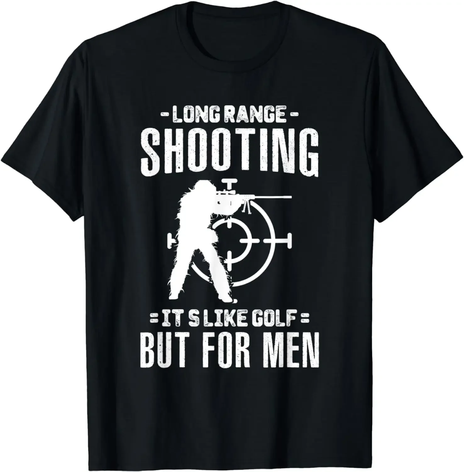 Long Range Sniper Shooting T-Shirt 100% Cotton O-Neck Summer Short Sleeve Casual Mens T-shirt Size S-3XL