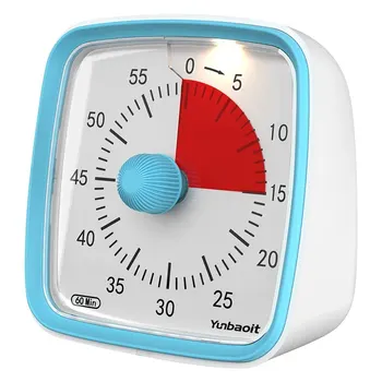 Yunbaoit-Temporizador visual com luz noturna, contagem regressiva de 60 minutos para crianças e adultos, temporizador para casa, escola, trabalho
