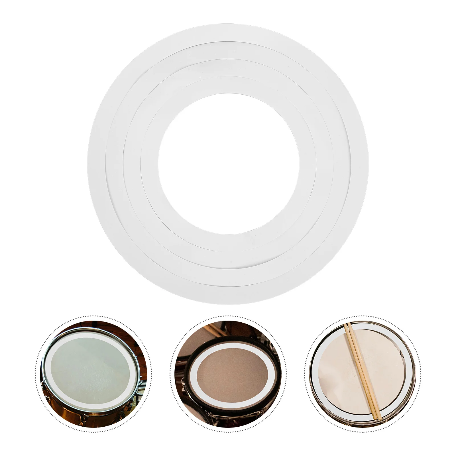 

4pcs Snare Mute Circle Premium Durable Pc Film Material Portable Practice Pad For Drum Kit Home Accessory Drum Parts Percussion
