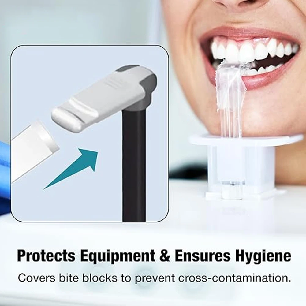 Picture 6: AG 200Pcs/Box Disposable Dental Bite Block Cover Sleeves for Panorama X-Ray Dental Lab Protective Film Dental Material