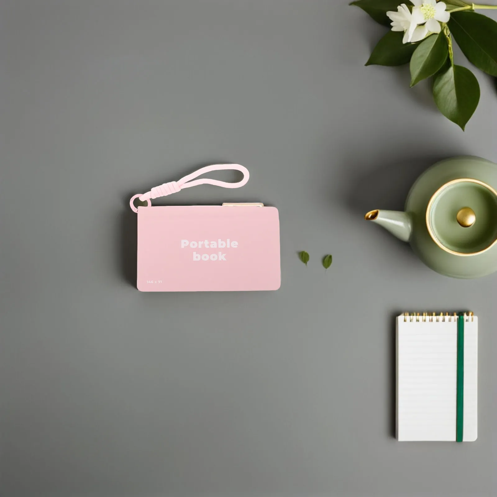 Pocket Notebook PU Mini Portable Notepad Small Memo Pad Pen Holder Compact Organizer School Office Supplies Memo Pads Cute