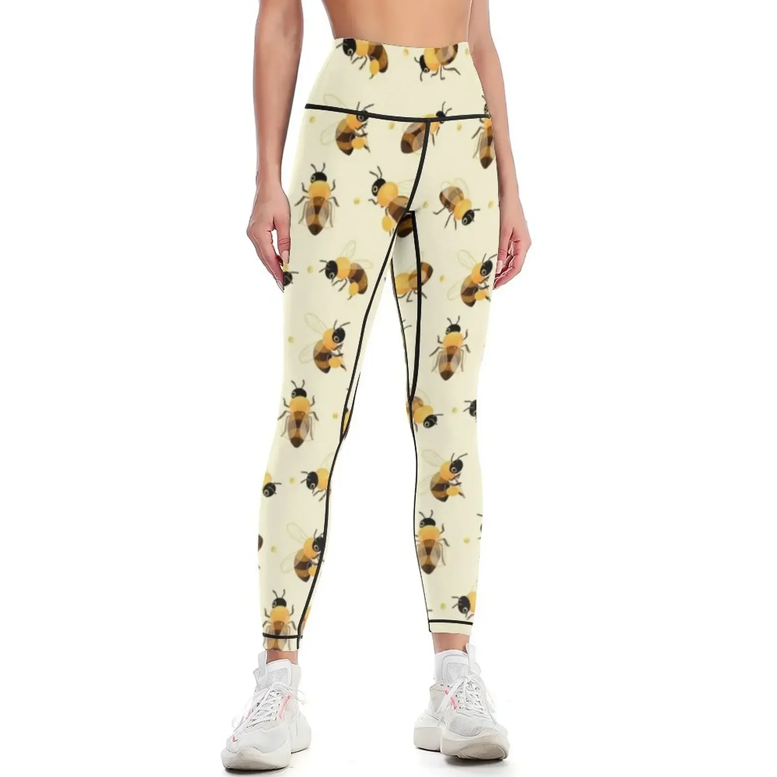 

Honey bees Leggings for physical active wear sporty woman gym Women's fitness Womens Leggings