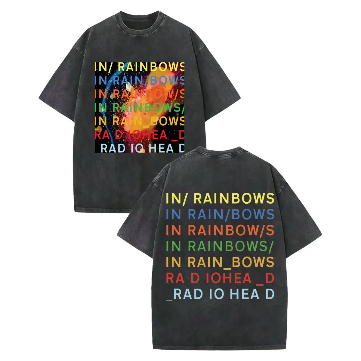 

Vintage Washed Radiohead Pablo Honey Tour Merch T Shirt Men Women Clothing Rcok Hip Hop T-shirt Fashion Y2k Oversized T-shirts