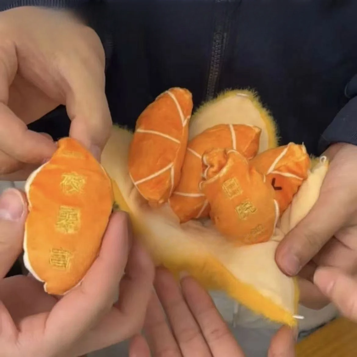 12cm realista descascável segmentos laranja fruta brinquedo de pelúcia recheado macio simulação comida chaveiro mochila pingente brinquedo dos desenhos animados presente