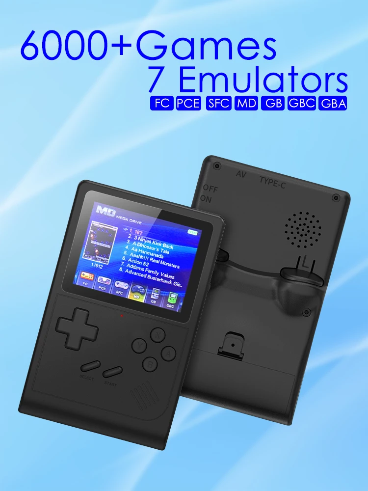 وحدة تحكم بجهاز لعب محمول لعبة فيديو صغيرة ريترو محمولة لوحدات تحكم NES SNES GBA لمشغل Gameboy GB300 هدية للأطفال