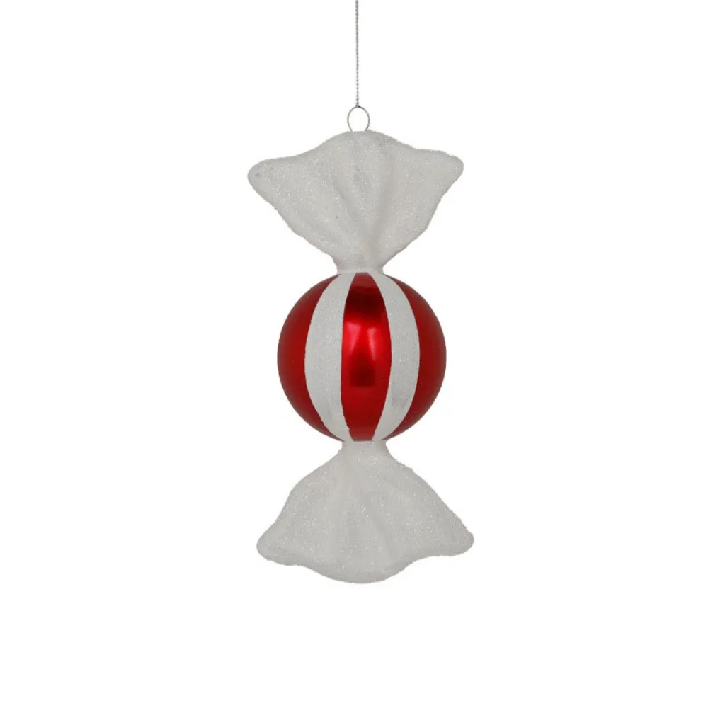 

Hangging Christmas Candy Pendants Photographic Props Plastic Xmas Ornament Red Party Supplies Christmas Tree Decorations