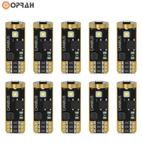 Oprah 10 Uds T10 LED W5W luz de coche iluminación Interior accesorio de vehículo Canbus sin Error para lámpara de señal de lectura de cúpula estacionamiento lateral