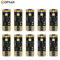 Oprah 10pcs T10 LED W5W Car Light Interior Lighting Vehicle Accessorie Canbus No Error For Dome Reading Signal Lamp Side Parking
