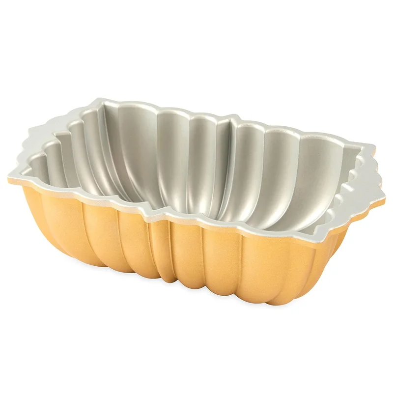 Gold Classic Corrugated Bread Pan Non-Stick Baking Pan