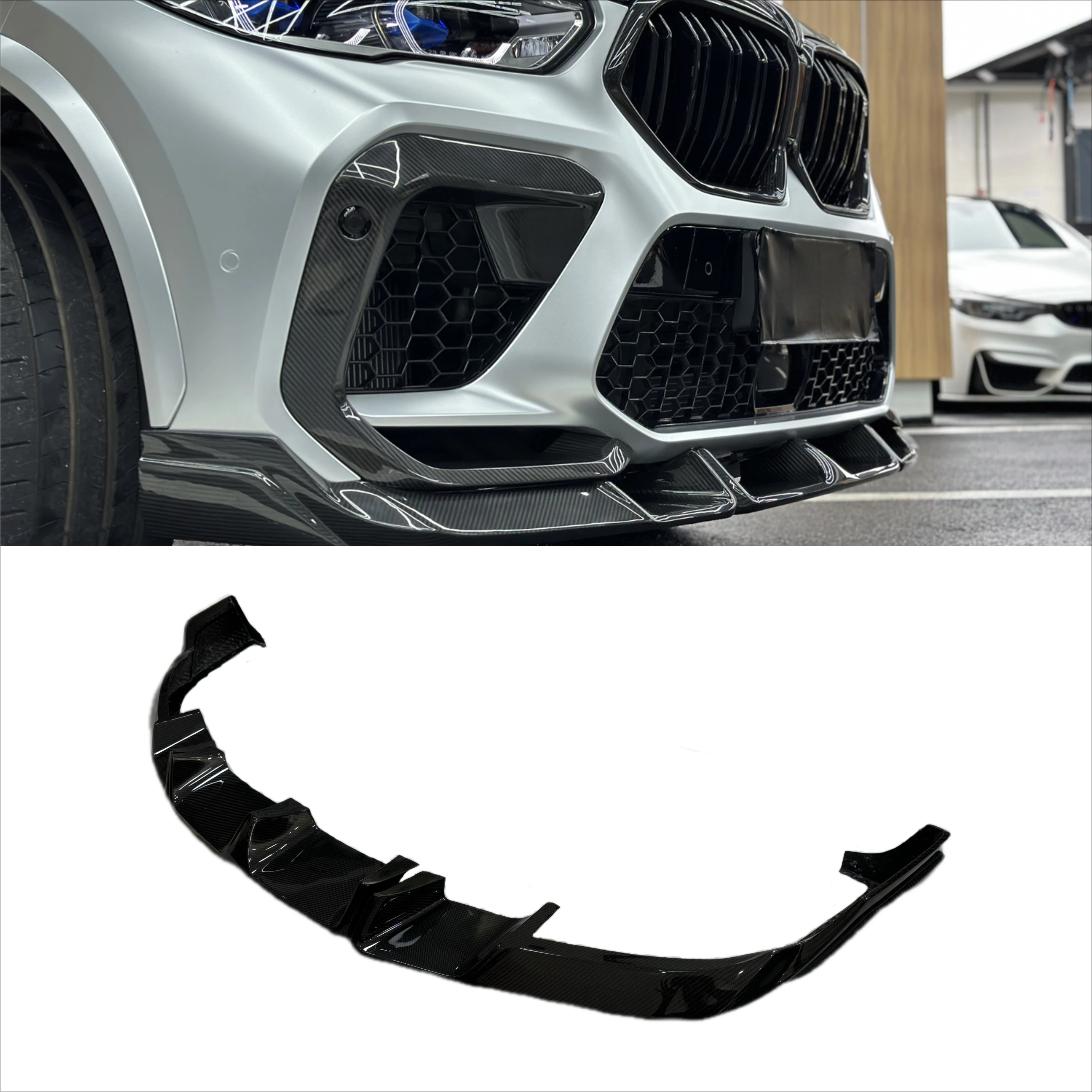 

F96 X6M Front Lip Dry Carbon LD Style