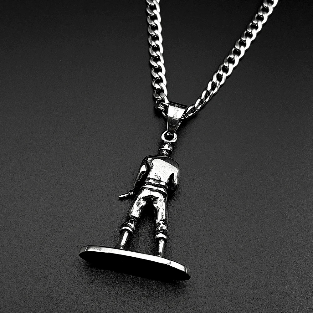 Klassische Armee-Soldaten-Anhänger-Halskette mit Gewehr für Damen und Herren, 316L Edelstahl, Militär-Biker-Kette, Schmuckgeschenk – Detail 7