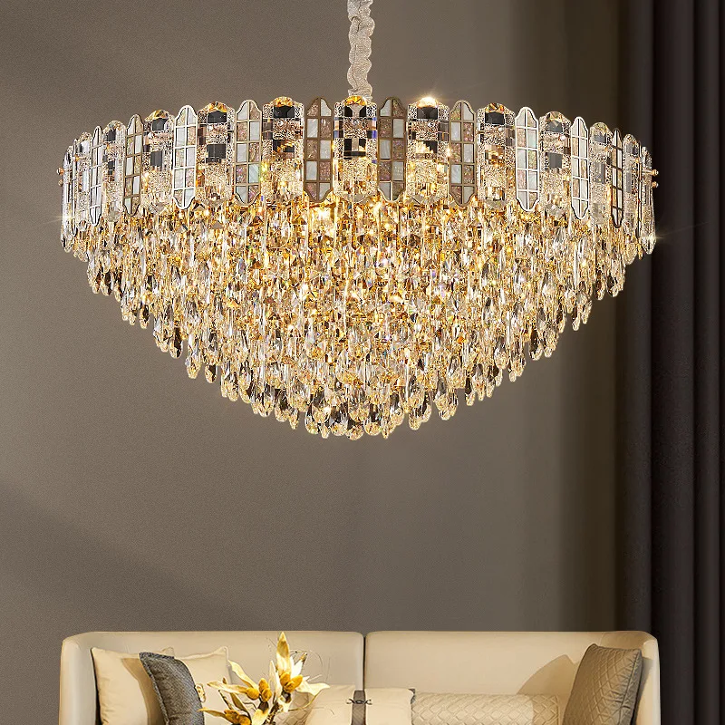 

The main lamp of the living room American light luxury hall is the new crystal chandelier pendant lights hanglamp woonkamer