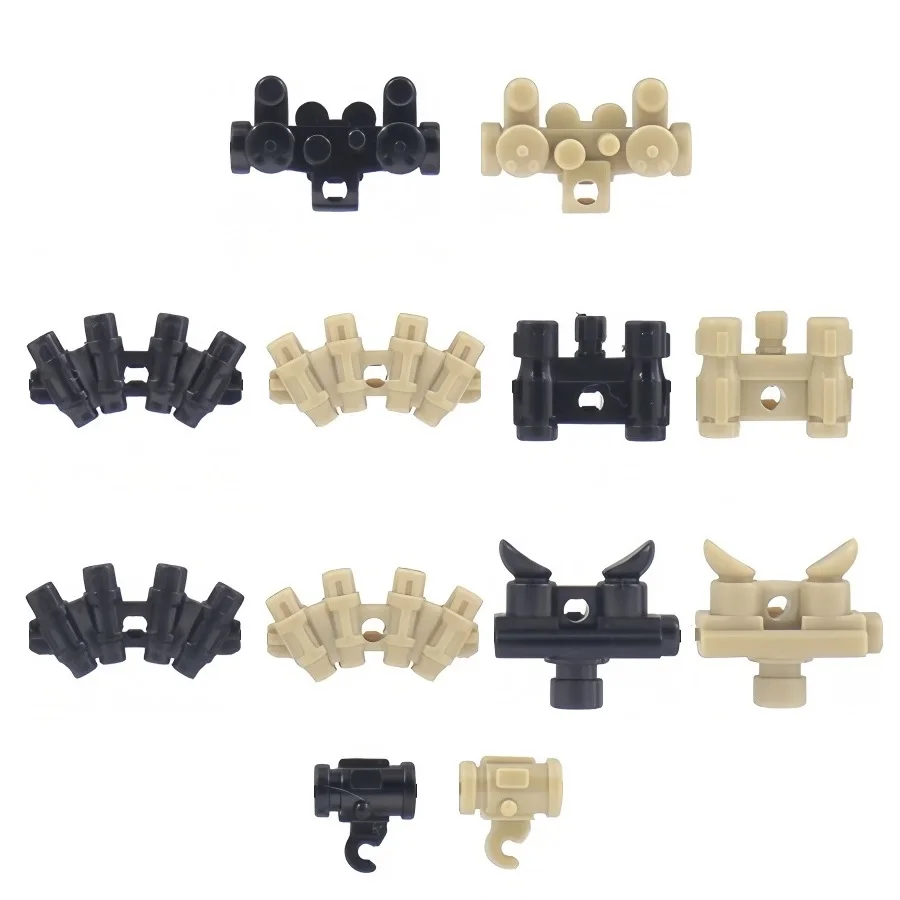 Militär 9-teiliges SD-23 Nachtsicht-Waffen-Set SWAT Spezialeinheiten Mini-Actionfiguren Zubehörteile Bausteine Spielzeug für Jungen – Detail 1