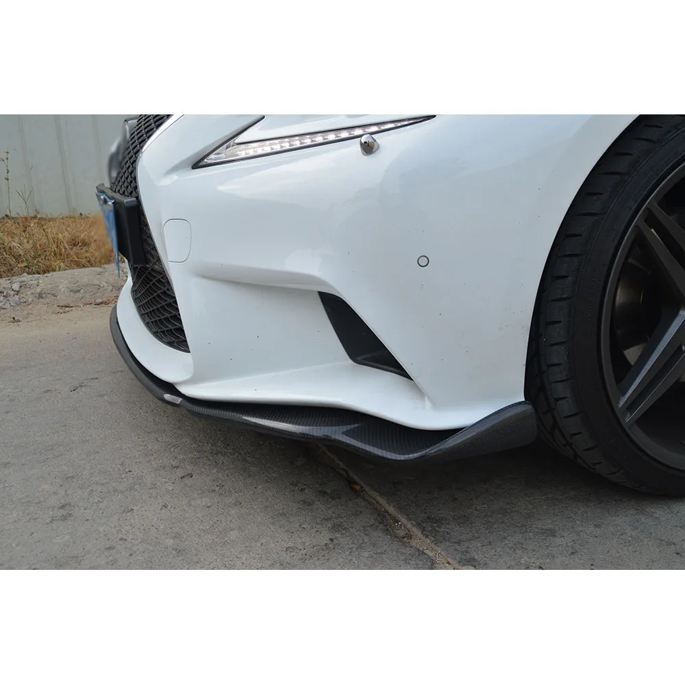 Carbon Fiber Front Bumper Lip Chin Spoiler for Lexus IS250 IS350 IS F Sport Sedan 4 Door 2014-2016 Car Body Kits view 4